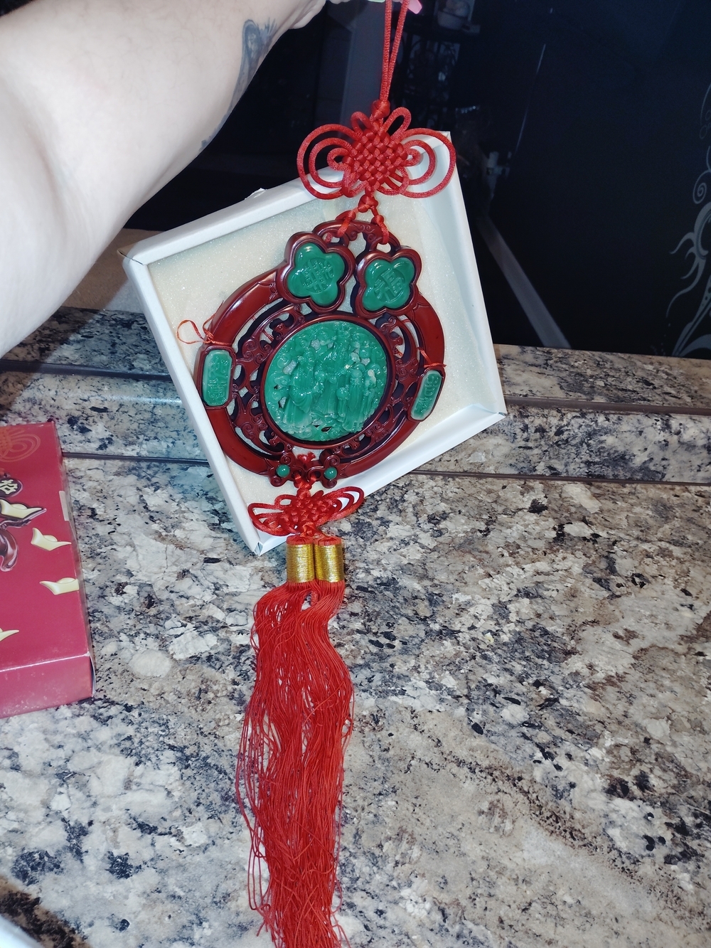 Traditional Red and Green Decorative Hanging Accent